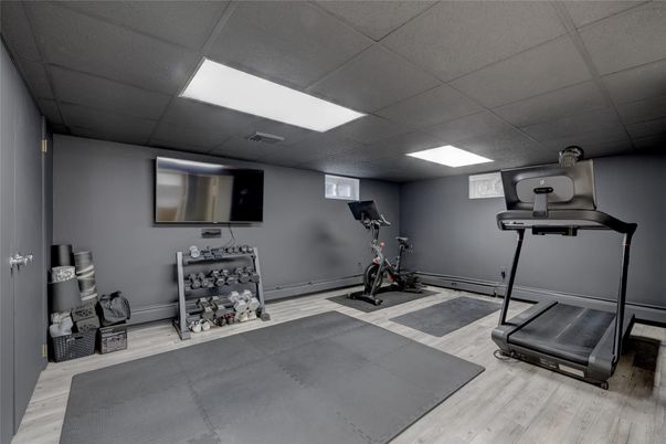 Fitness Equipment, Interior, Wood Texture Flooring