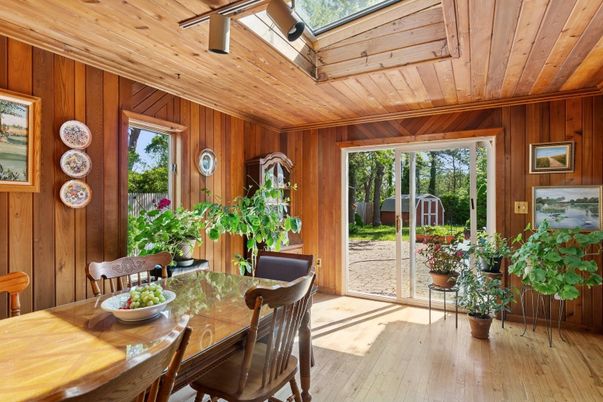 Dining room, Interior, Wooden Ceilings, Wood Texture Flooring, Wooden Walls