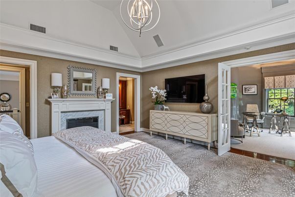 Bedroom, Fireplace, Interior