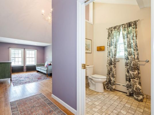 Bathroom, Chandelier, Interior, Recessed Lighting, Wood Texture Flooring