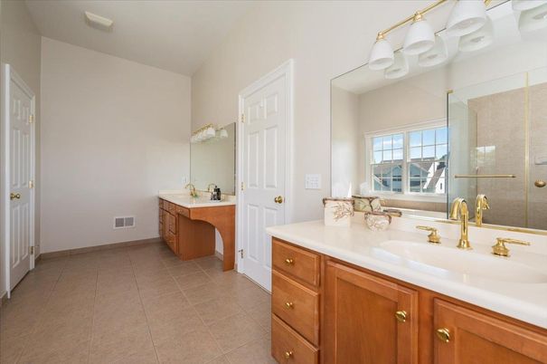 Bathroom, Dual Sink Vanities, Glass Shower, Interior