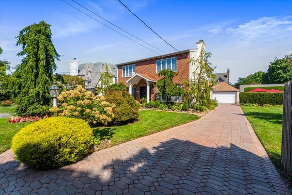Backyard, Detached Garage, Exterior, Facade, Brick Facade, Cape Cod