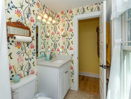 Bathroom, Interior, Wood Texture Flooring
