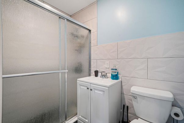Bathroom, Glass Shower, Interior, Washer