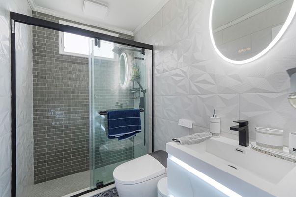Bathroom, Glass Shower, Interior