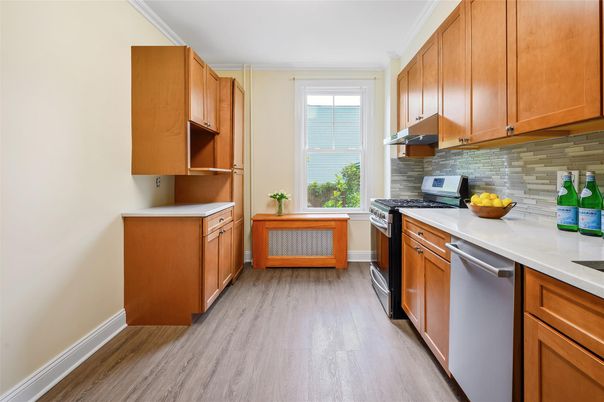 Interior, Kitchen, Wood Texture Flooring