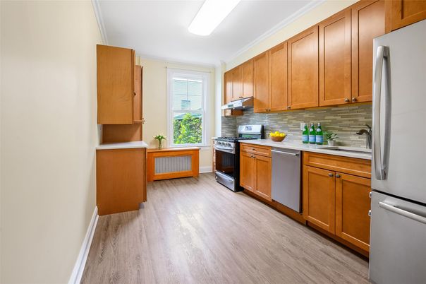 Interior, Kitchen, Wood Texture Flooring