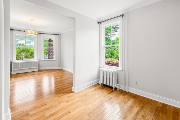 Empty room, Interior, Pendant Lights, Wood Texture Flooring