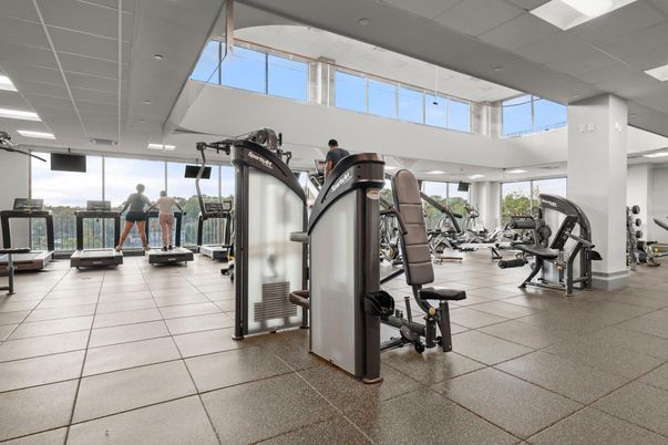 Fitness Equipment, Gym, Interior, Recessed Lighting