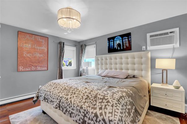 Bedroom, Chandelier, Interior, Wood Texture Flooring