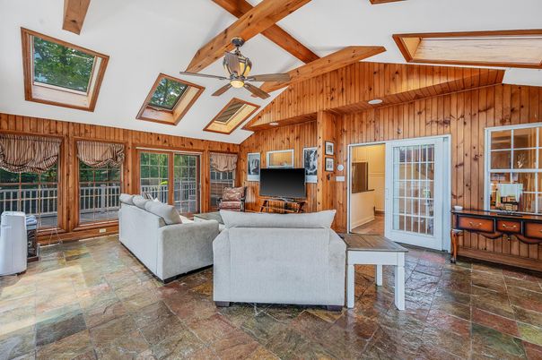Interior, Living room, Wooden Beams, Wooden Walls