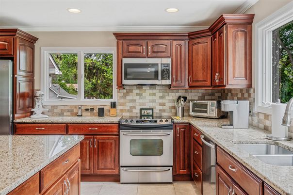 Interior, Kitchen, Recessed Lighting, Stainless Steel Appliances