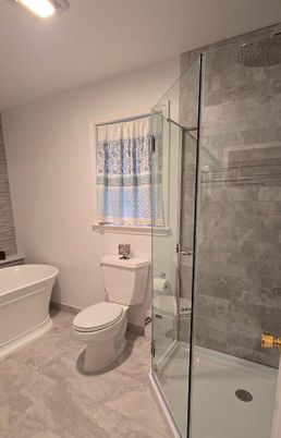 Bathroom, Free Standing Baths, Glass Shower, Interior