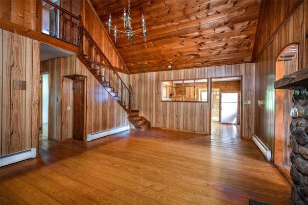 Empty room, Interior, Wooden Ceilings, Wood Texture Flooring, Wooden Walls