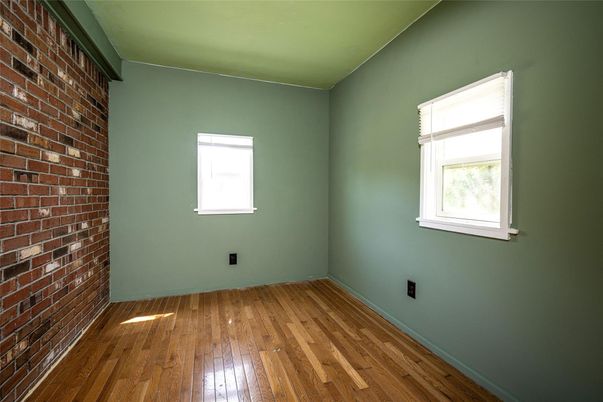 Empty room, Interior, Stone Walls, Wood Texture Flooring