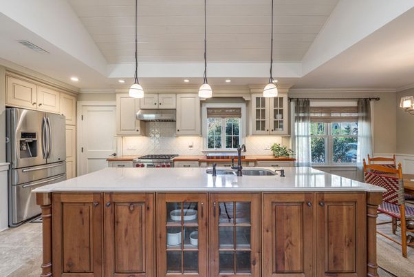 Interior, Kitchen, Pendant Lights, Recessed Lighting, Stainless Steel Appliances
