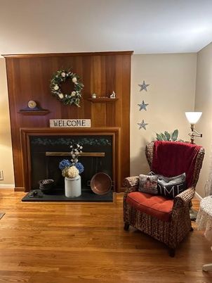 Fireplace, Interior, Wood Texture Flooring, Wooden Walls