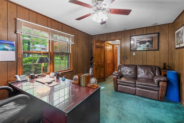 Home Office, Interior, Wooden Walls