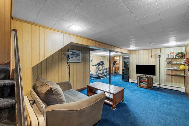 Fitness Equipment, Interior, Living room, Wooden Walls