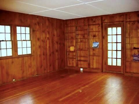 Empty room, Interior, Wood Texture Flooring, Wooden Walls