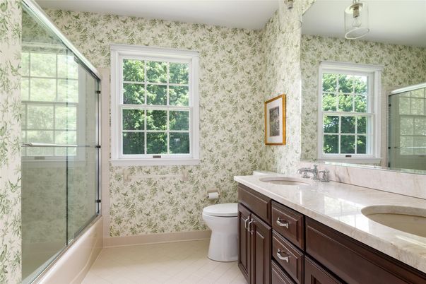 Bathroom, Dual Sink Vanities, Glass Shower, Interior