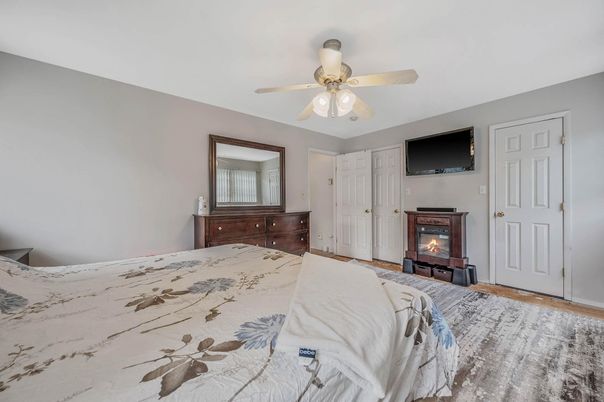 Bedroom, Fireplace, Interior