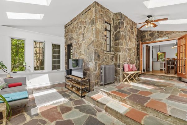 Fireplace, Interior, Stone Walls