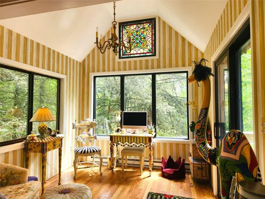Home Office, Interior, Wood Texture Flooring