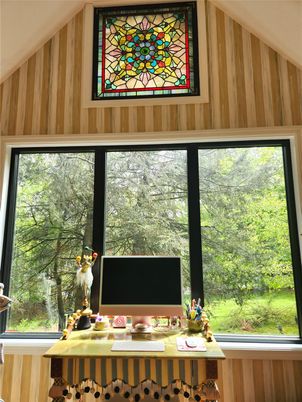 Home Office, Interior, Wooden Walls