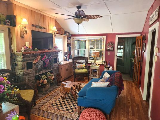 Fireplace, Interior, Living room, Wood Texture Flooring