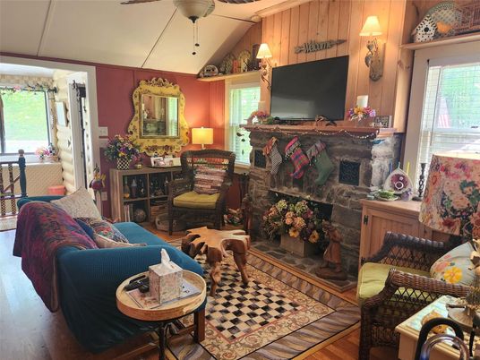 Fireplace, Interior, Living room, Wood Texture Flooring