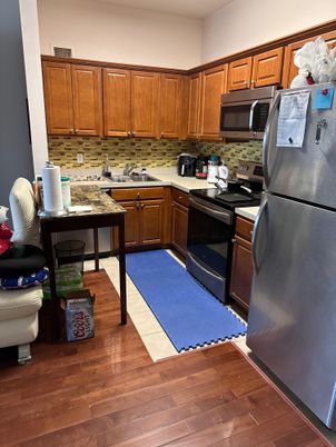 Interior, Kitchen, Wood Texture Flooring