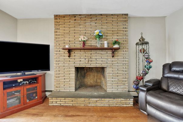 Fireplace, Interior, Stone Walls, Wood Texture Flooring