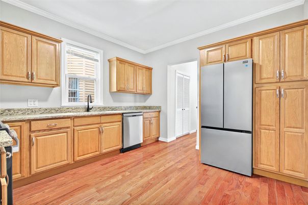 Interior, Kitchen, Wood Texture Flooring