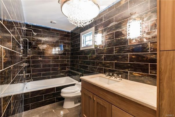 Bathroom, Chandelier, Interior