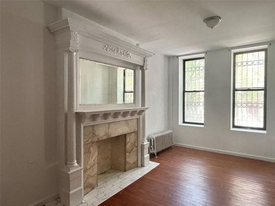 Empty room, Fireplace, Interior, Wood Texture Flooring