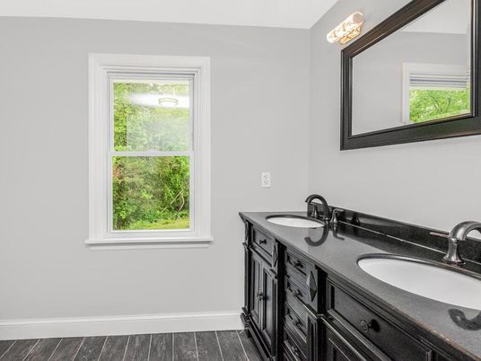 Bathroom, Dual Sink Vanities, Interior, Wood Texture Flooring