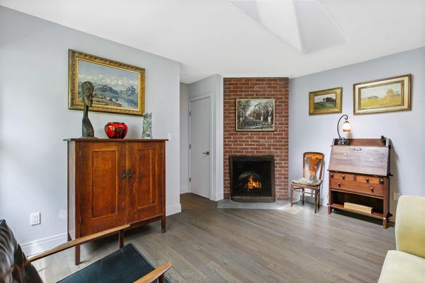 Fireplace, Interior, Stone Walls, Wood Texture Flooring