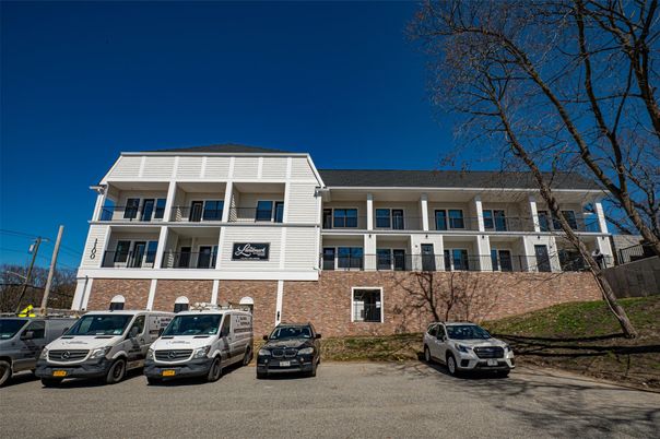 Exterior, Facade, Brick Facade, Condo Building