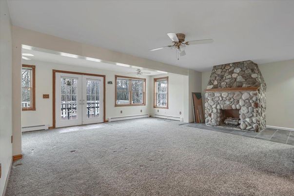 Empty room, Fireplace, Interior