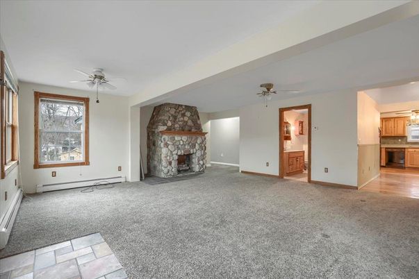 Empty room, Fireplace, Interior, Kitchen