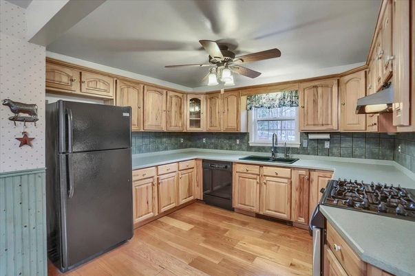 Interior, Kitchen, Wood Texture Flooring