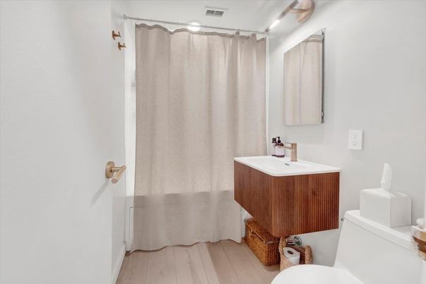 Bathroom, Interior, Wood Texture Flooring
