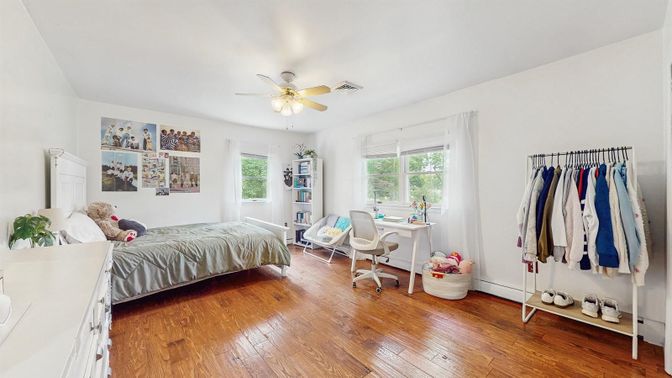 Bedroom, Home Office, Interior, Wood Texture Flooring