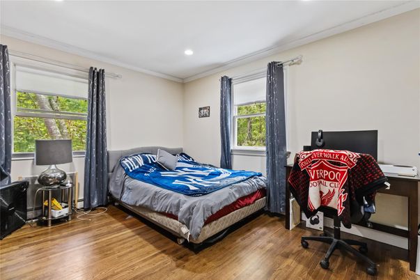 Bedroom, Home Office, Interior, Recessed Lighting, Wood Texture Flooring