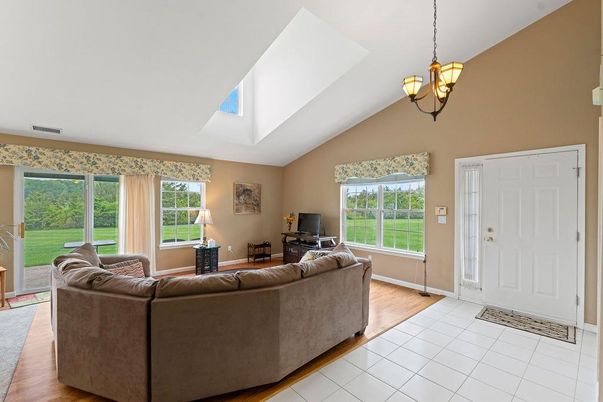 Chandelier, Interior, Living room, Wood Texture Flooring