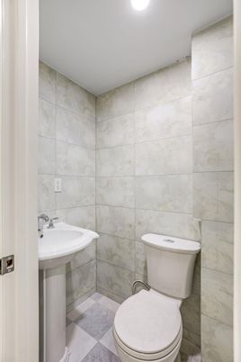 Bathroom, Interior, Marble Walls, Recessed Lighting