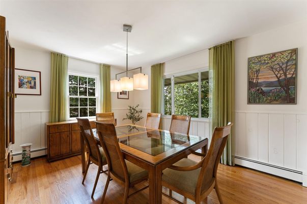 Chandelier, Dining room, Interior, Pendant Lights, Wood Texture Flooring
