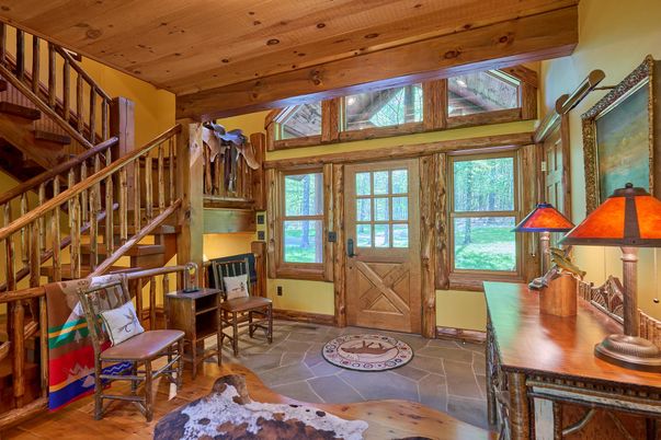 Fireplace, Interior, Wooden Ceilings