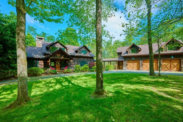 Attached, Backyard, Exterior, Facade, Log Home